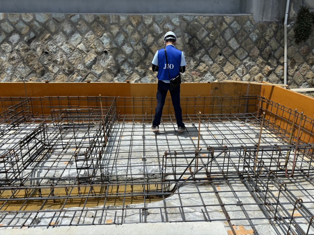 神戸市長田区　A様邸のJIOの基礎検査の様子です